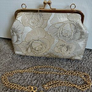 Lulus gold clutch